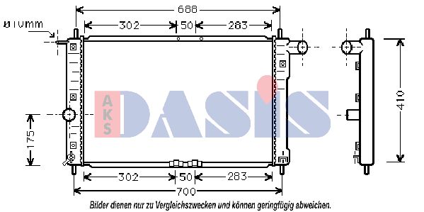 AKS DASIS Radiators, Motora dzesēšanas sistēma 510080N